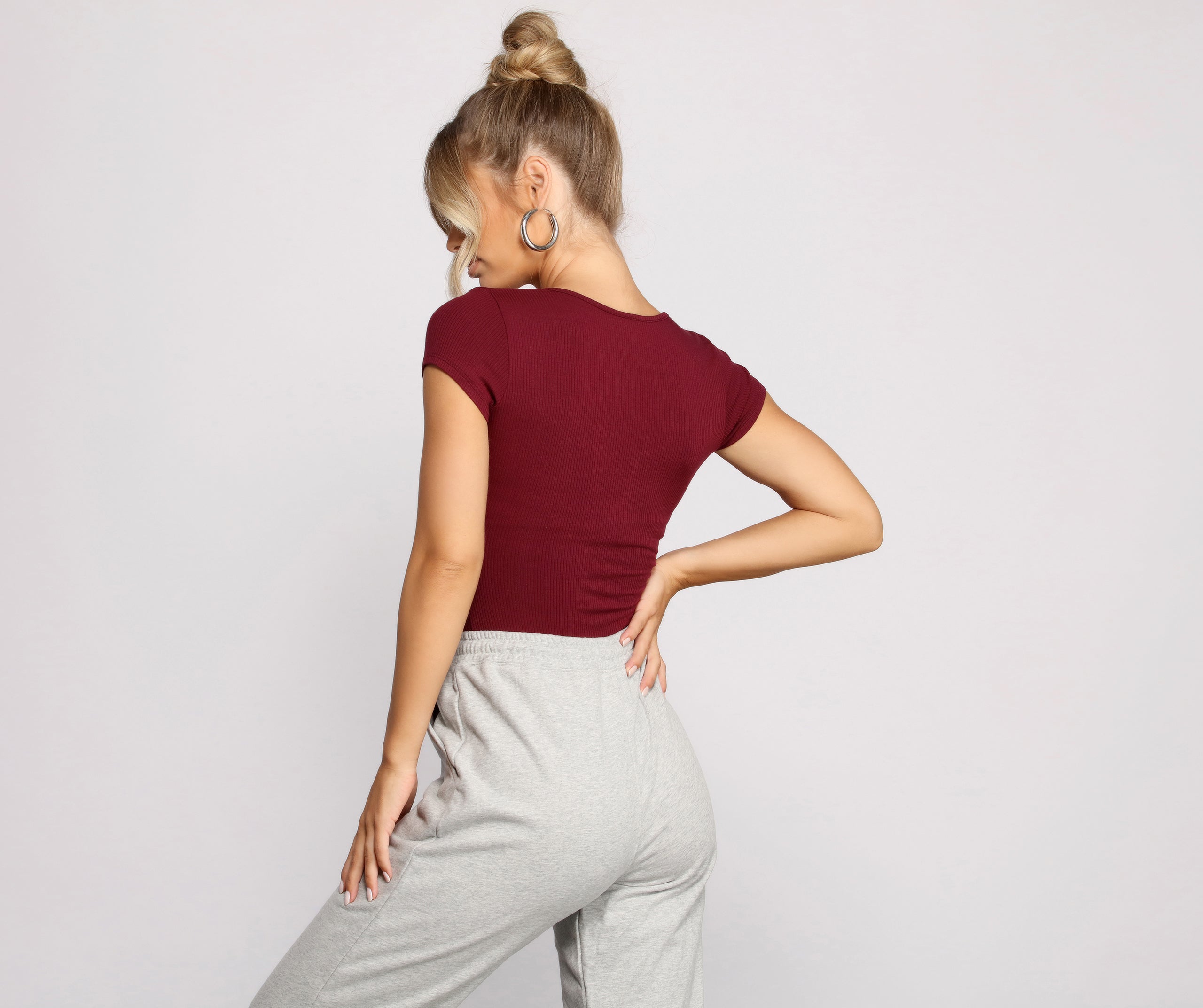 Feeling Basic Ribbed Knit Top - Image 34