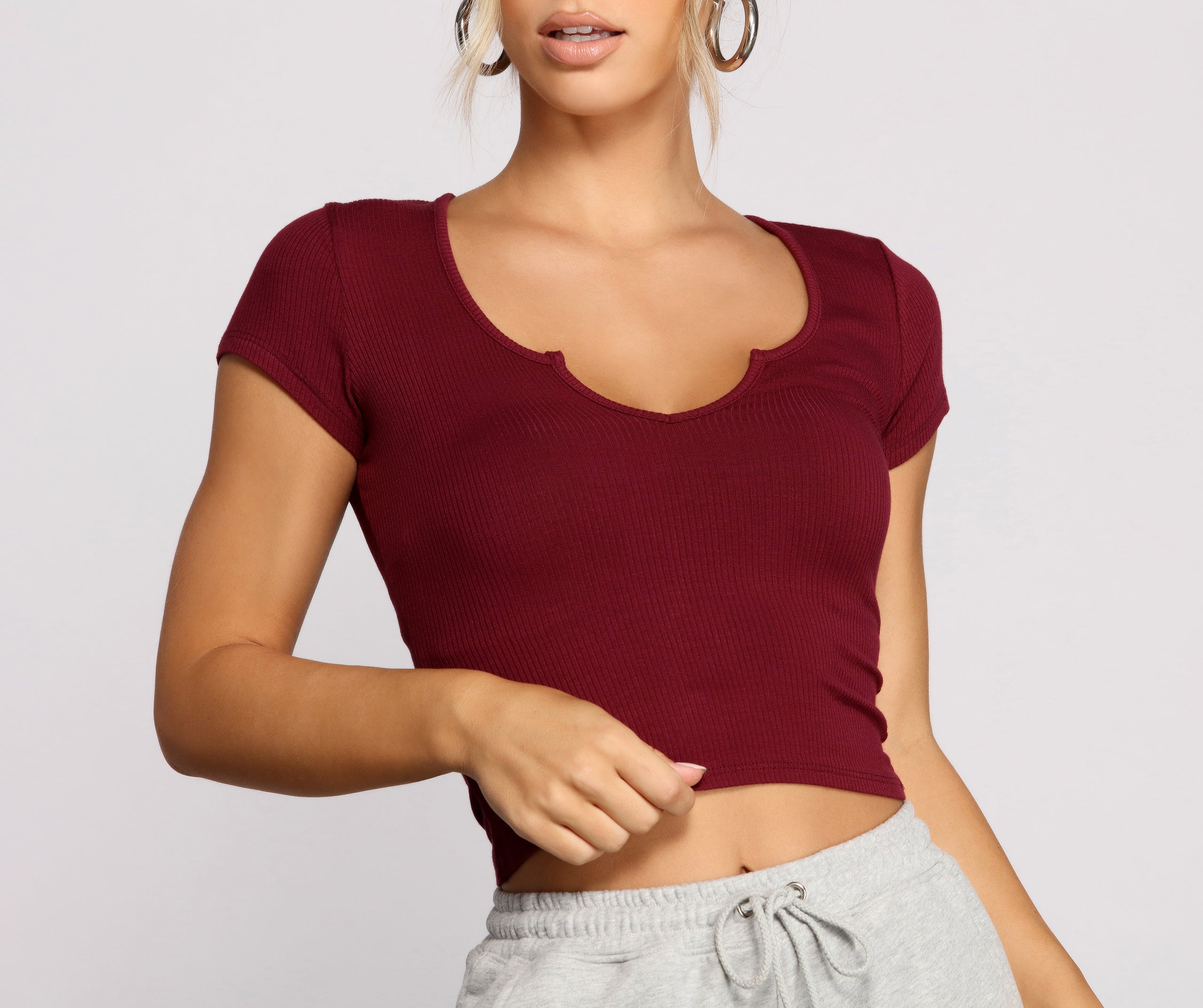 Feeling Basic Ribbed Knit Top - Image 35