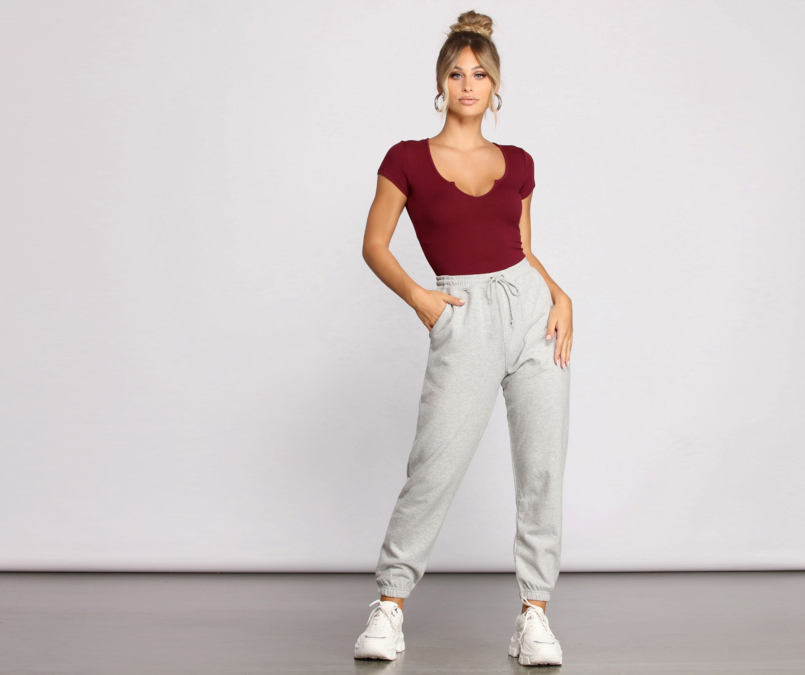 Feeling Basic Ribbed Knit Top - Image 36