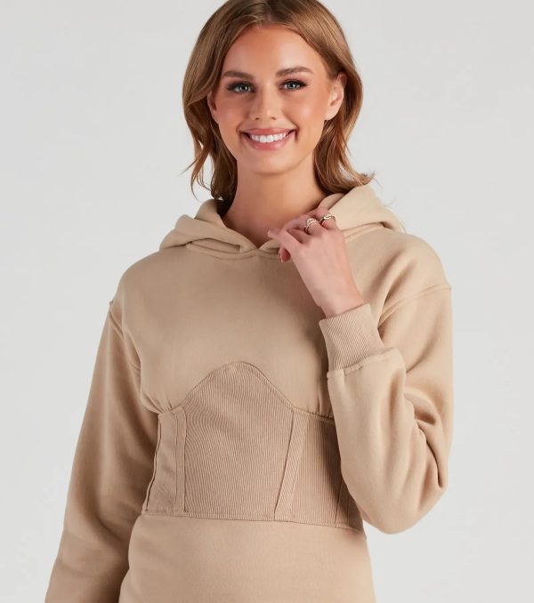 Keeping Knit Casual Hoodie Mini Dress - Image 4