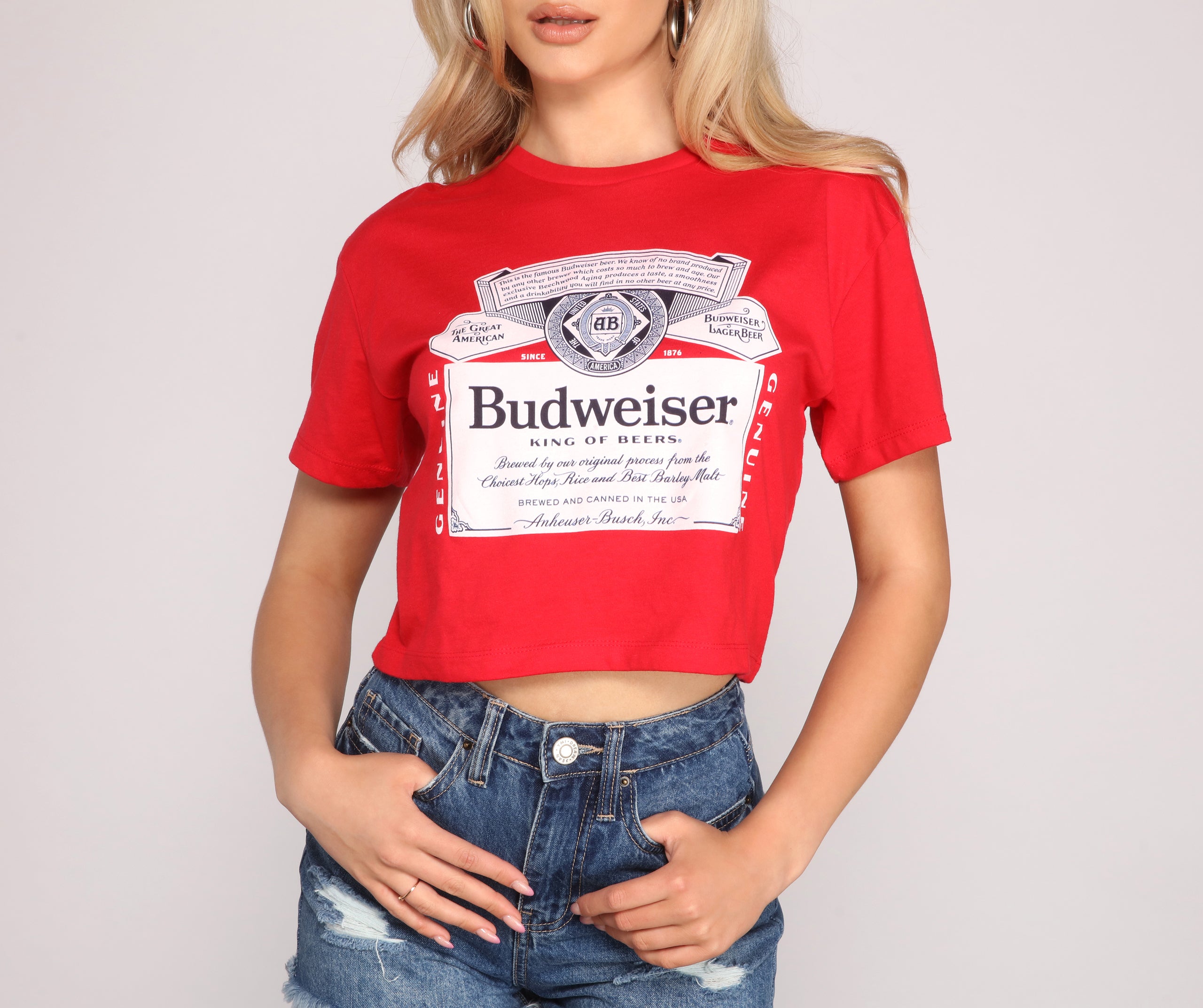 Budweiser Graphic Crop Top - Image 3