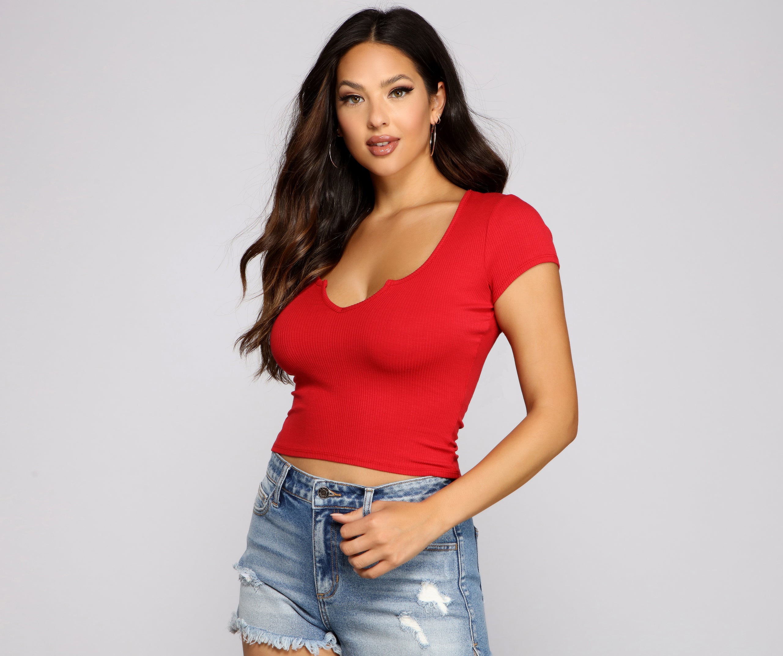 Feeling Basic Ribbed Knit Top - Image 25