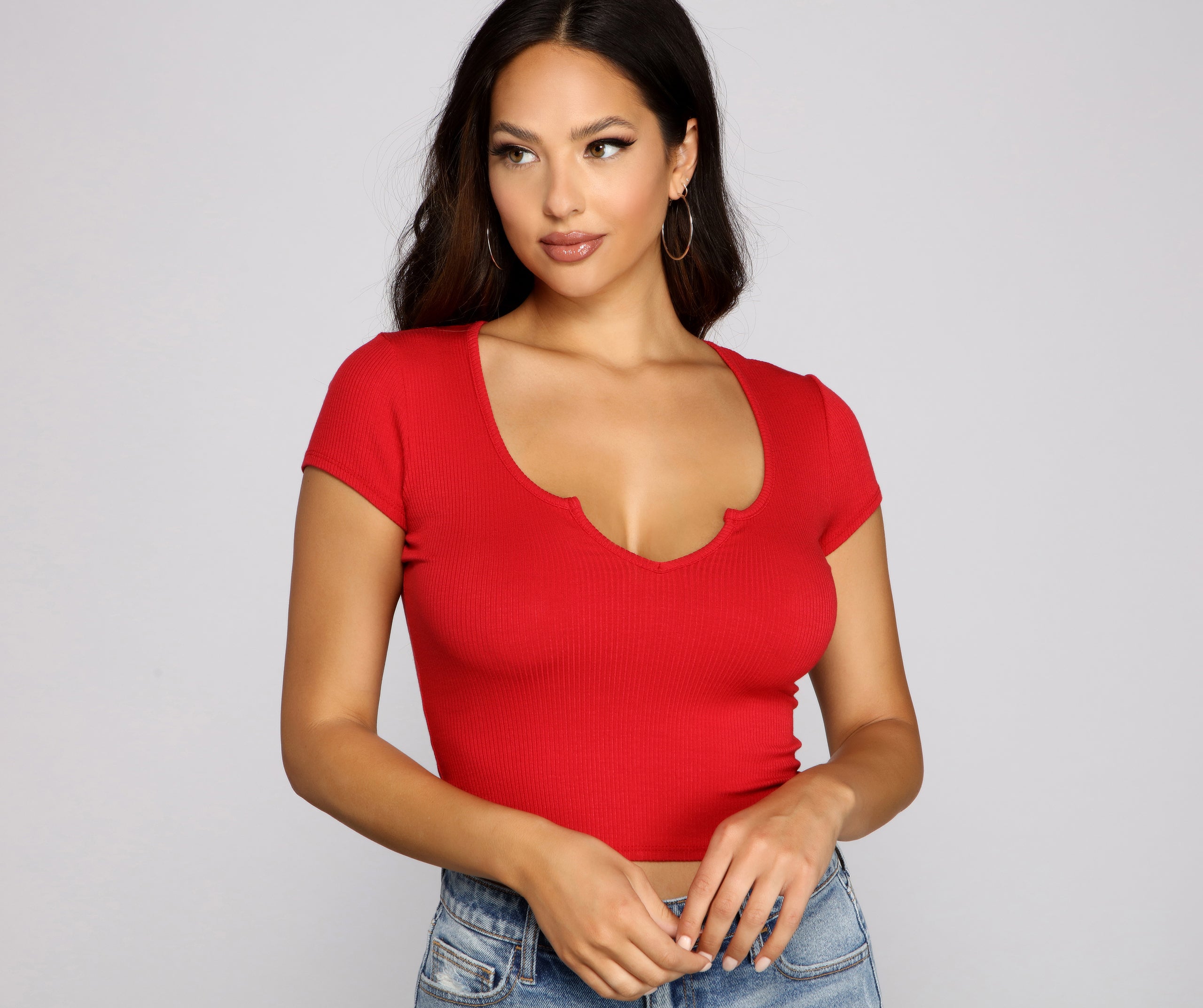 Feeling Basic Ribbed Knit Top - Image 27
