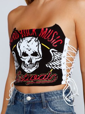 Rocker Babe Strapless Cropped Bustier