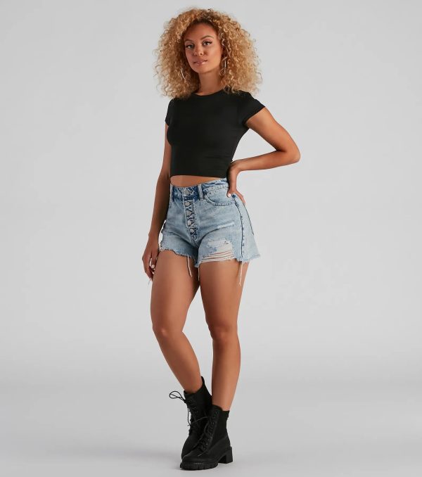 Casual Must-Have Crew Neck Crop Top - Image 11