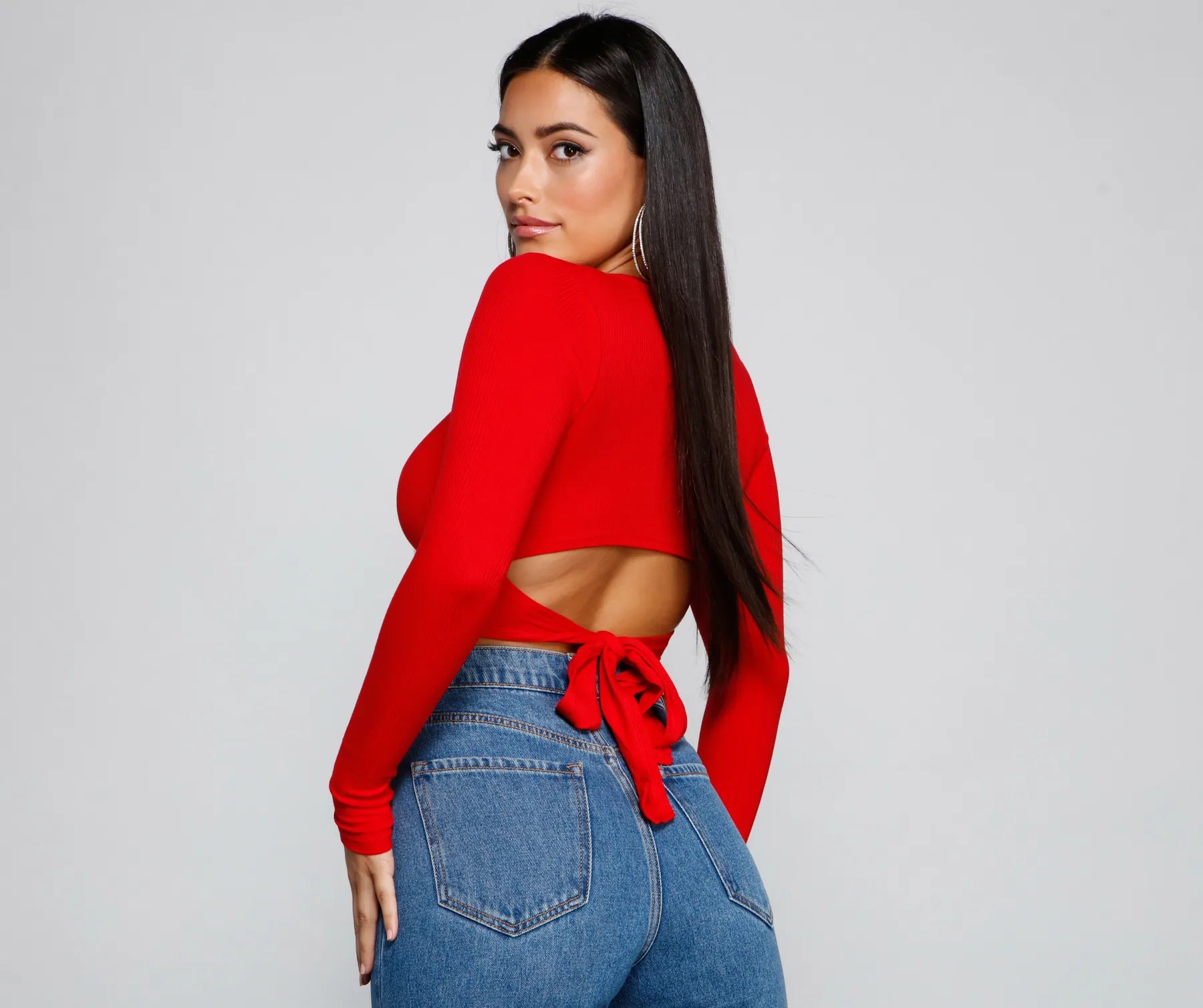 Go With It Ribbed Knit Crop Top - Image 6