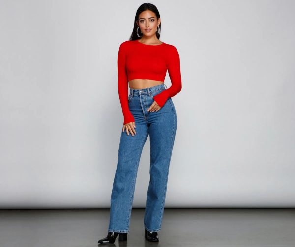 Go With It Ribbed Knit Crop Top - Image 7