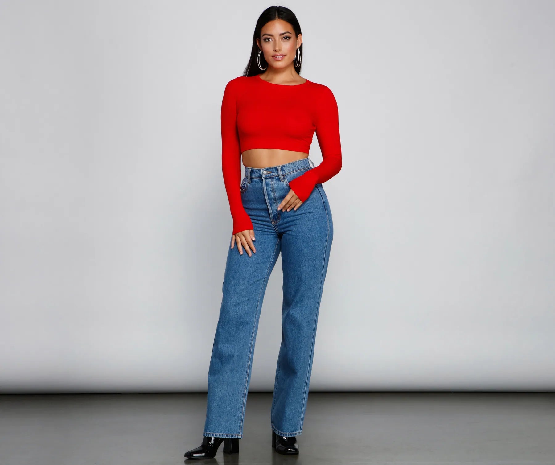 Go With It Ribbed Knit Crop Top - Image 7