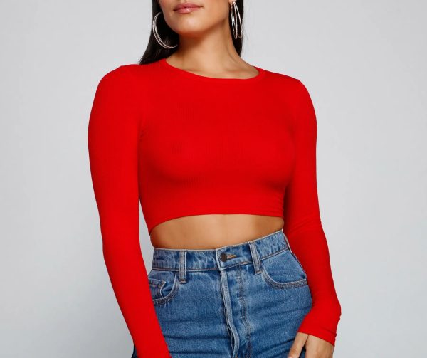 Go With It Ribbed Knit Crop Top - Image 8