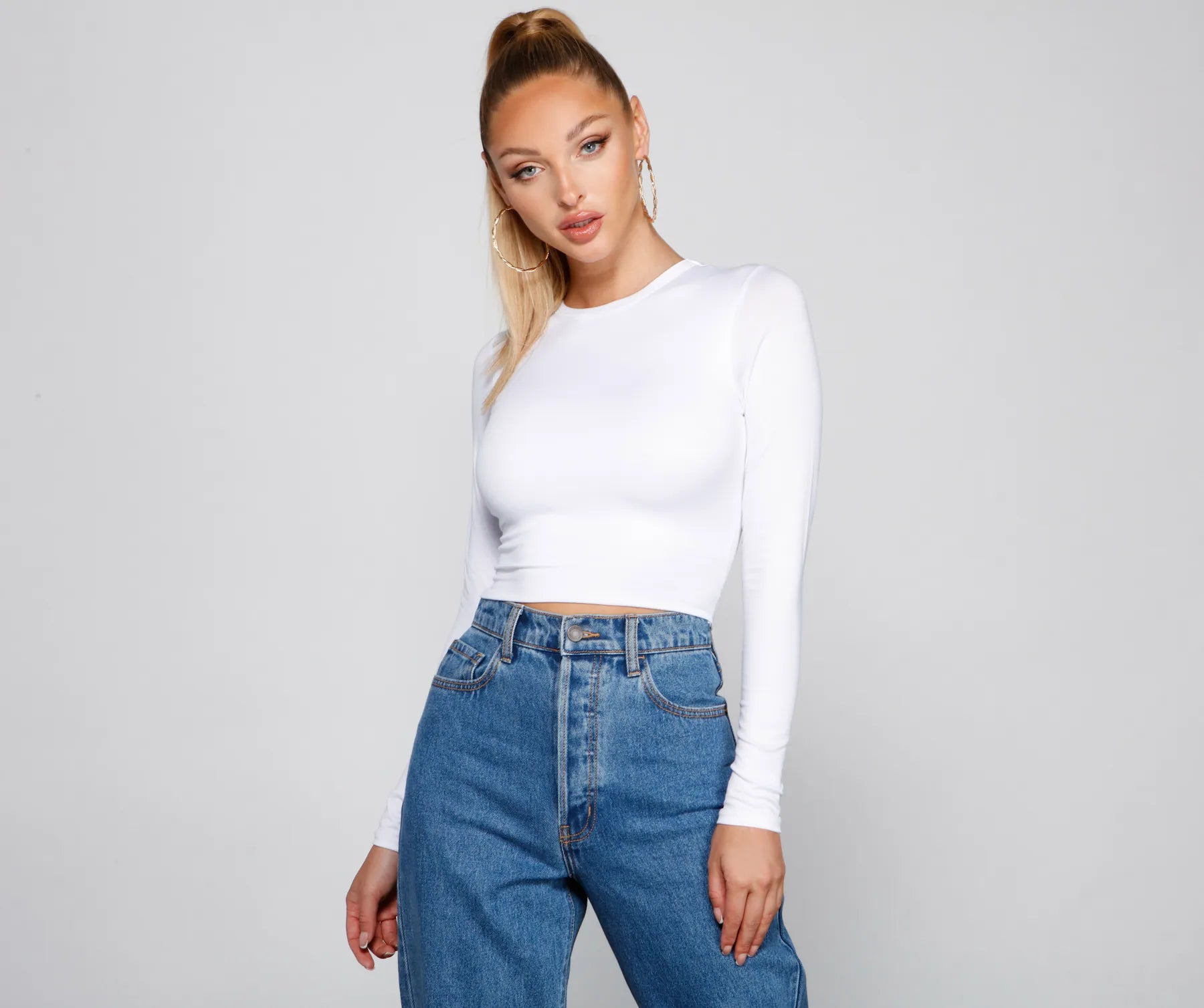 Essential Long Sleeve Crew Top - Image 17