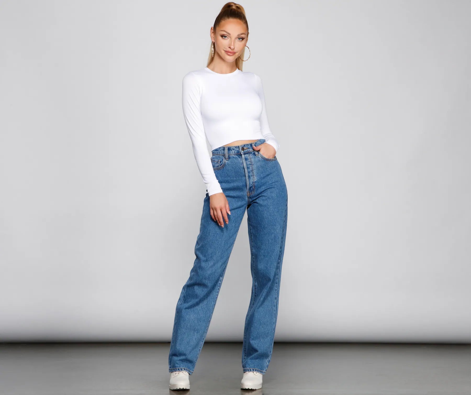 Essential Long Sleeve Crew Top - Image 20