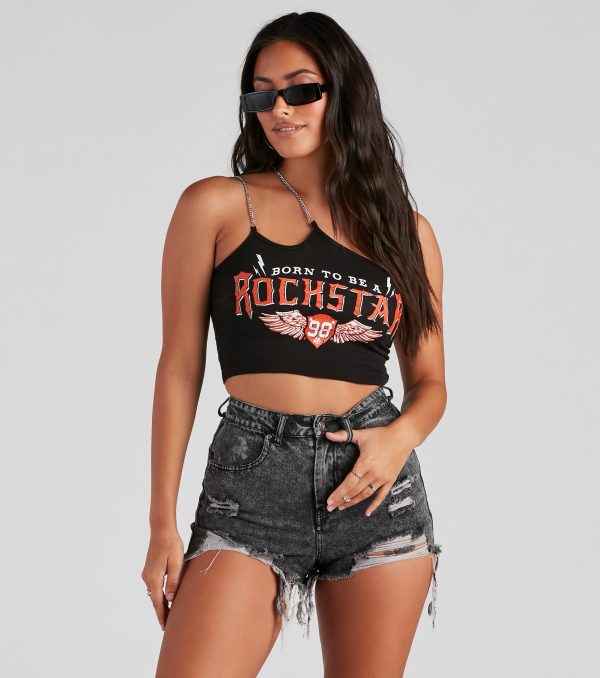 Rockstar Life Graphic Crop Top - Image 3