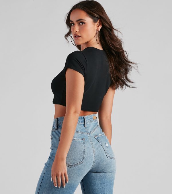 Sinner Graphic Halloween Crop Top - Image 3