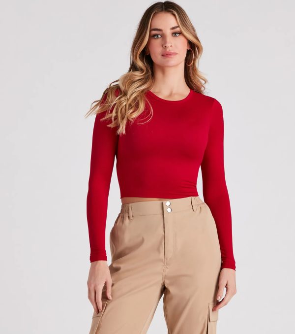 Essential Long Sleeve Crew Top - Image 21