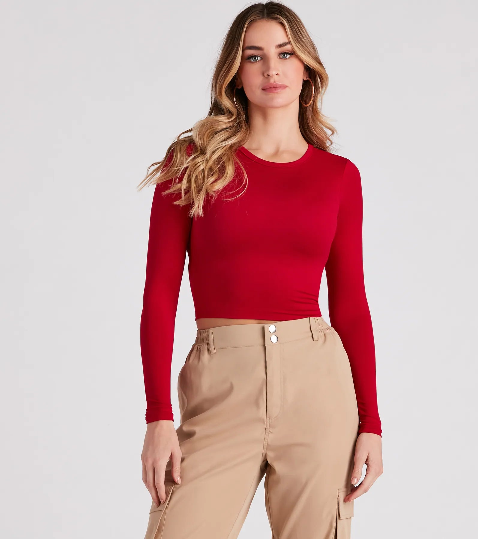 Essential Long Sleeve Crew Top - Image 21