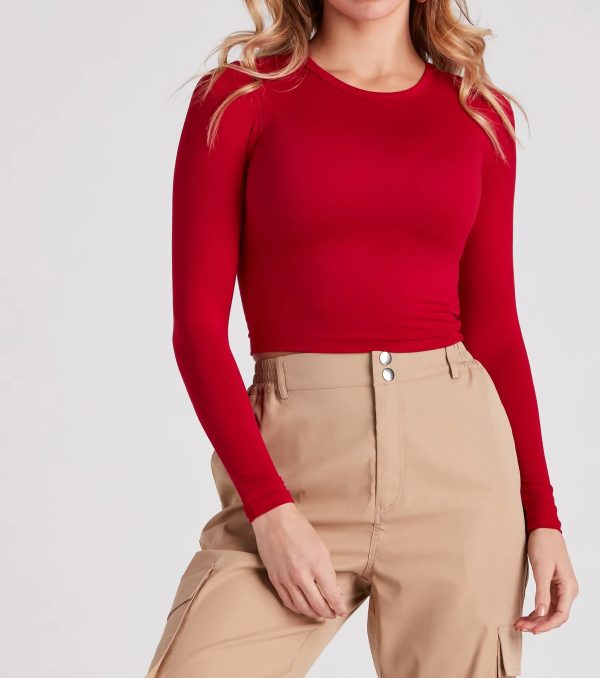 Essential Long Sleeve Crew Top - Image 24