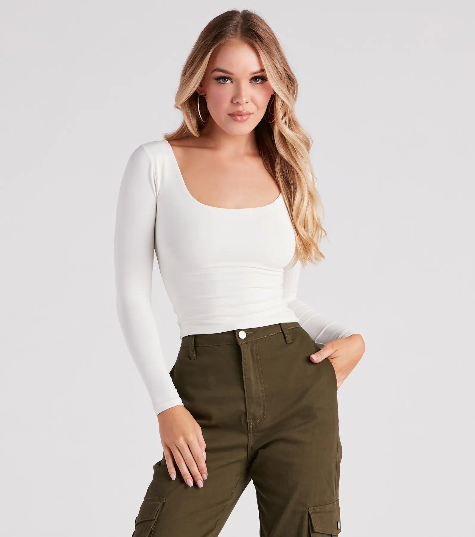 Clean Lines Scoop Neck Seamless Top - Image 9