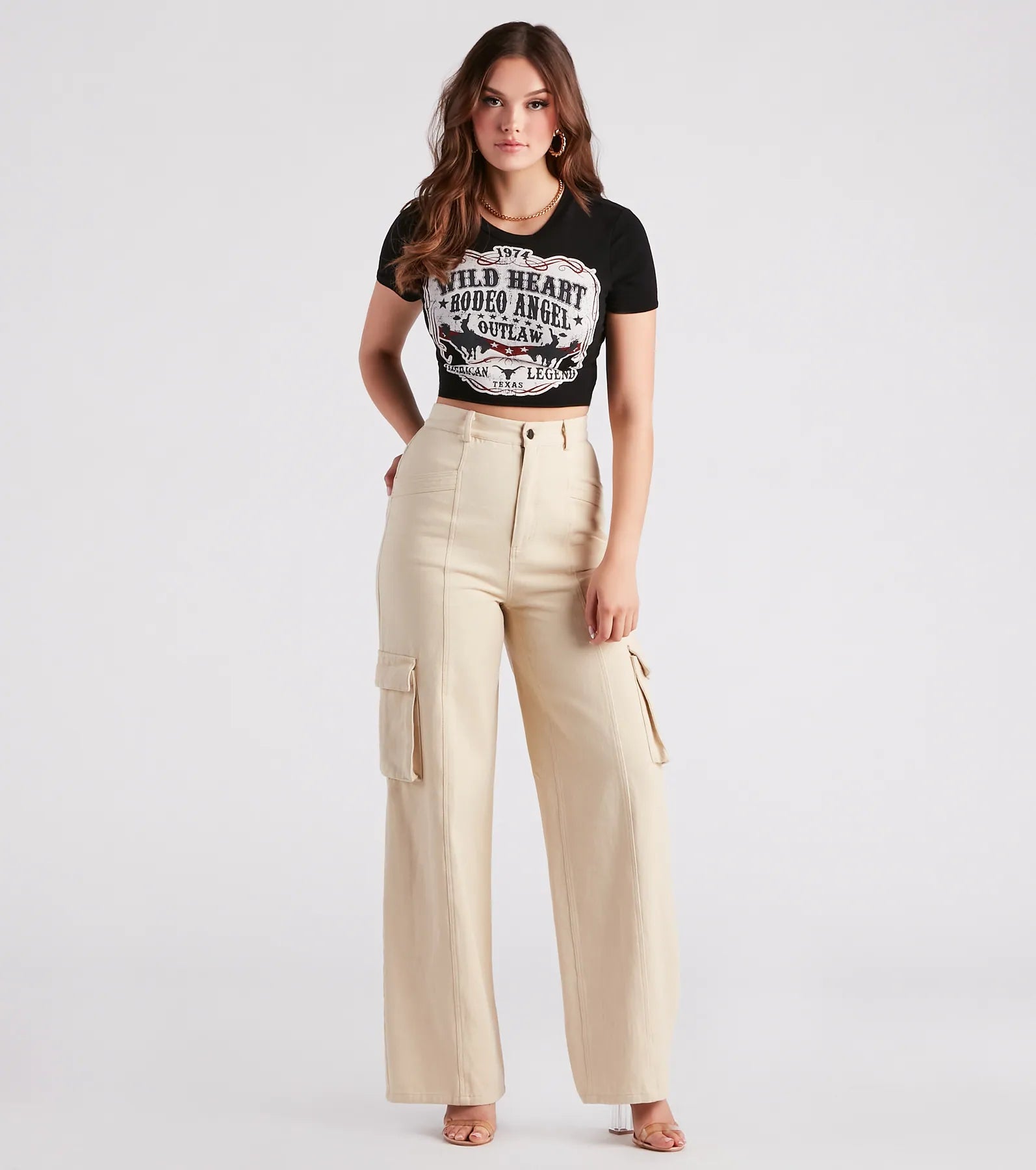 Rodeo Angel Cropped Graphic Tee - Image 3