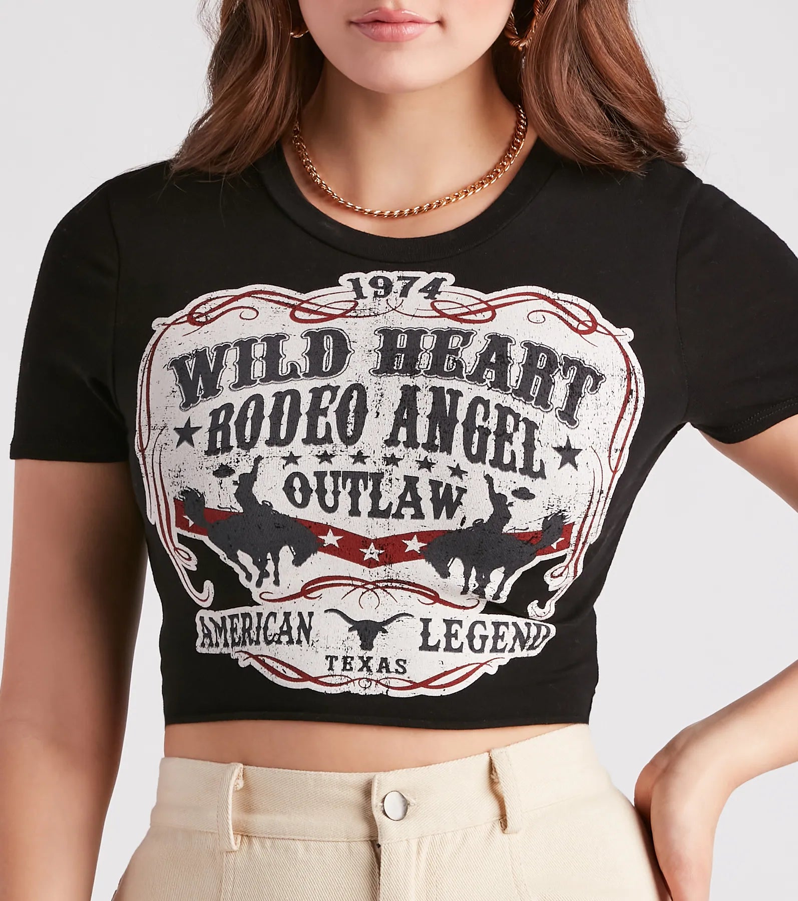 Rodeo Angel Cropped Graphic Tee - Image 4