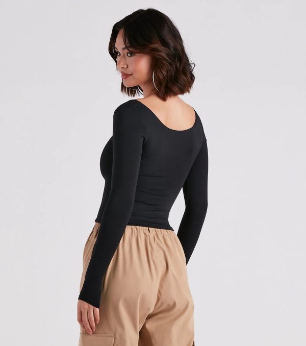 Clean Lines Scoop Neck Seamless Top - Image 2