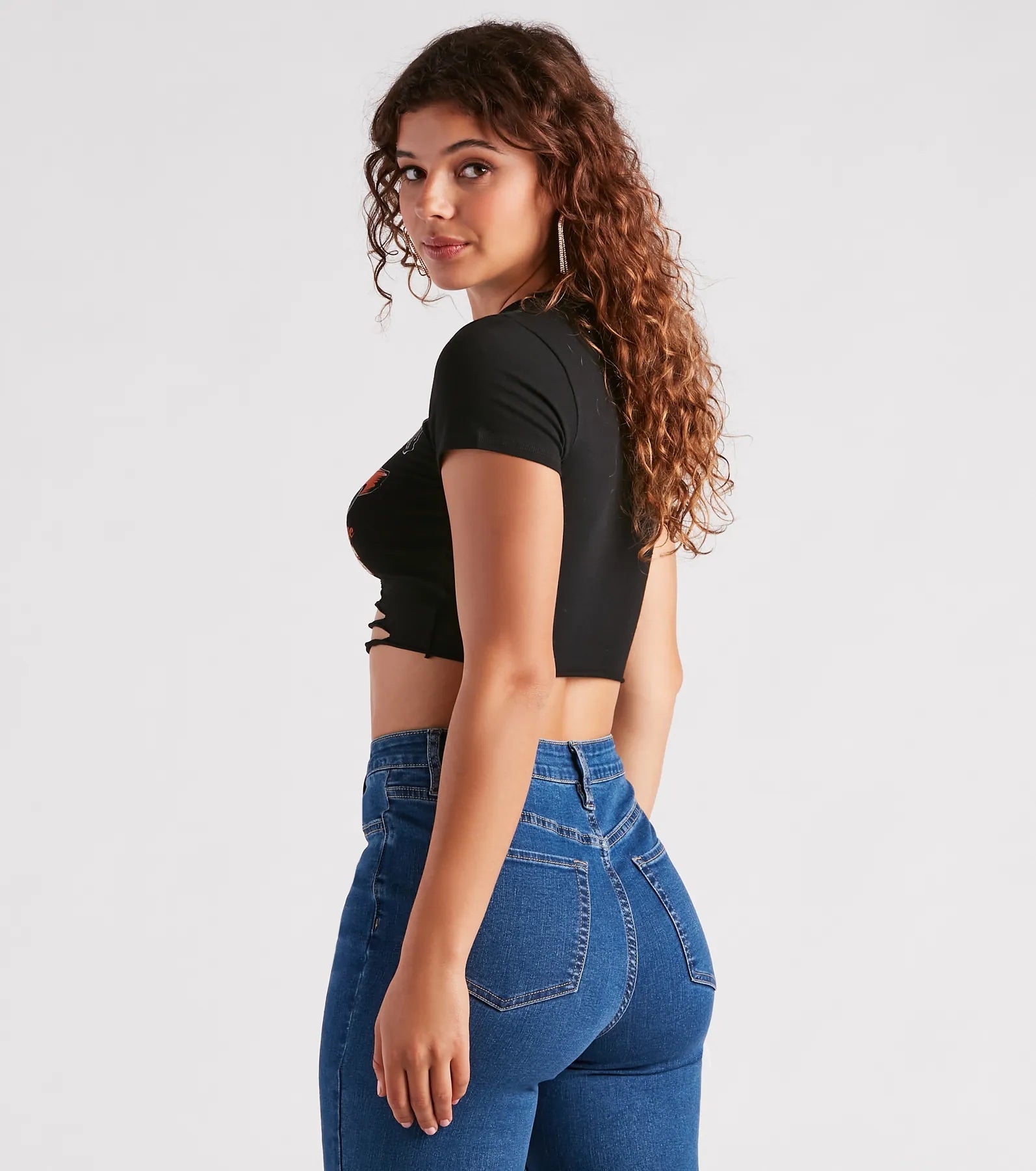 Start Your Engines Slash Graphic Crop Tee - Image 2
