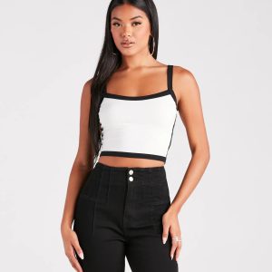 Retro Street Style Tank Crop Top