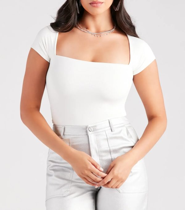 Smooth Silhouette Short Sleeve Bodysuit - Image 9