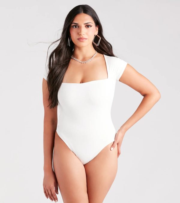Smooth Silhouette Short Sleeve Bodysuit - Image 10