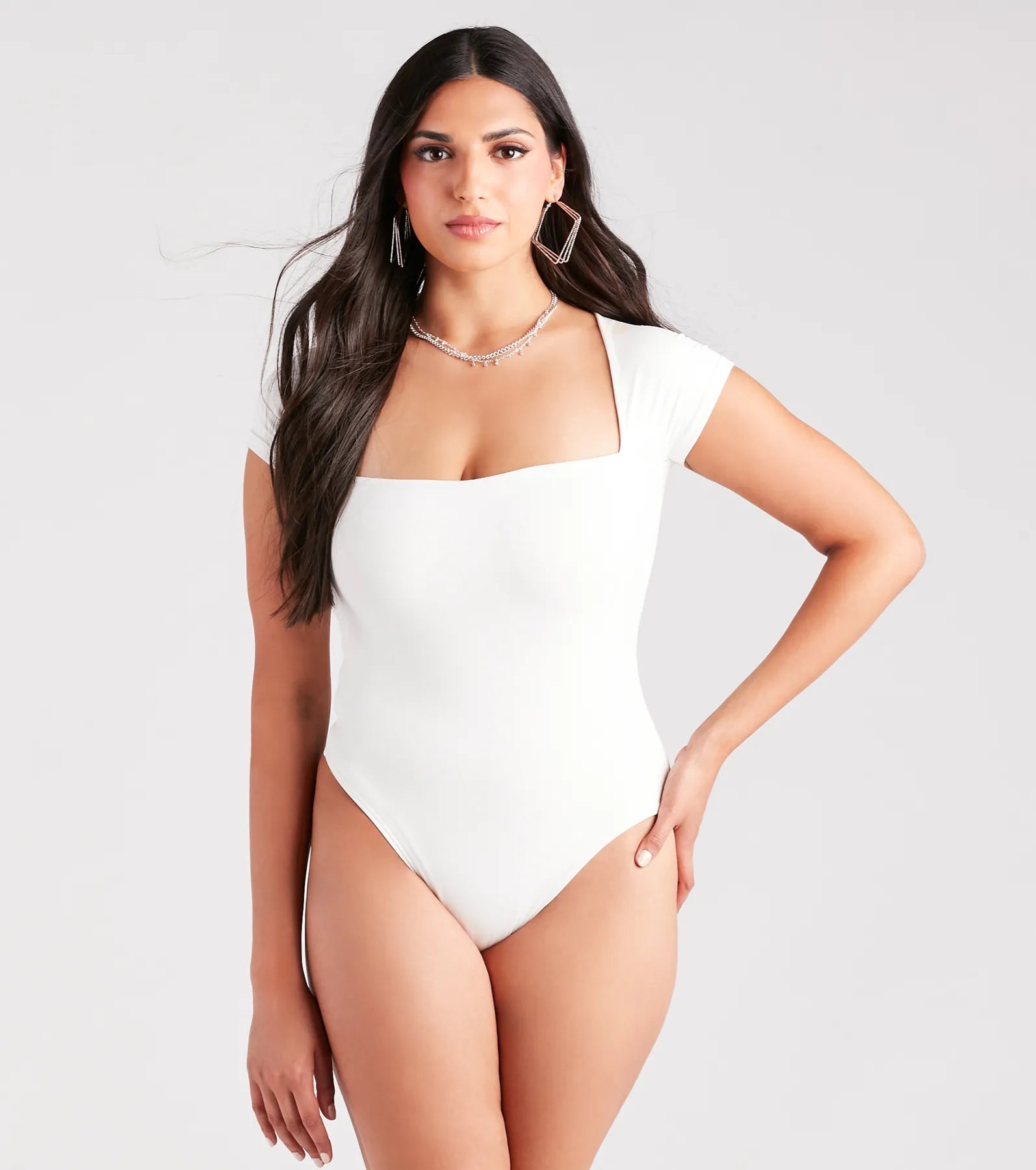 Smooth Silhouette Short Sleeve Bodysuit - Image 10