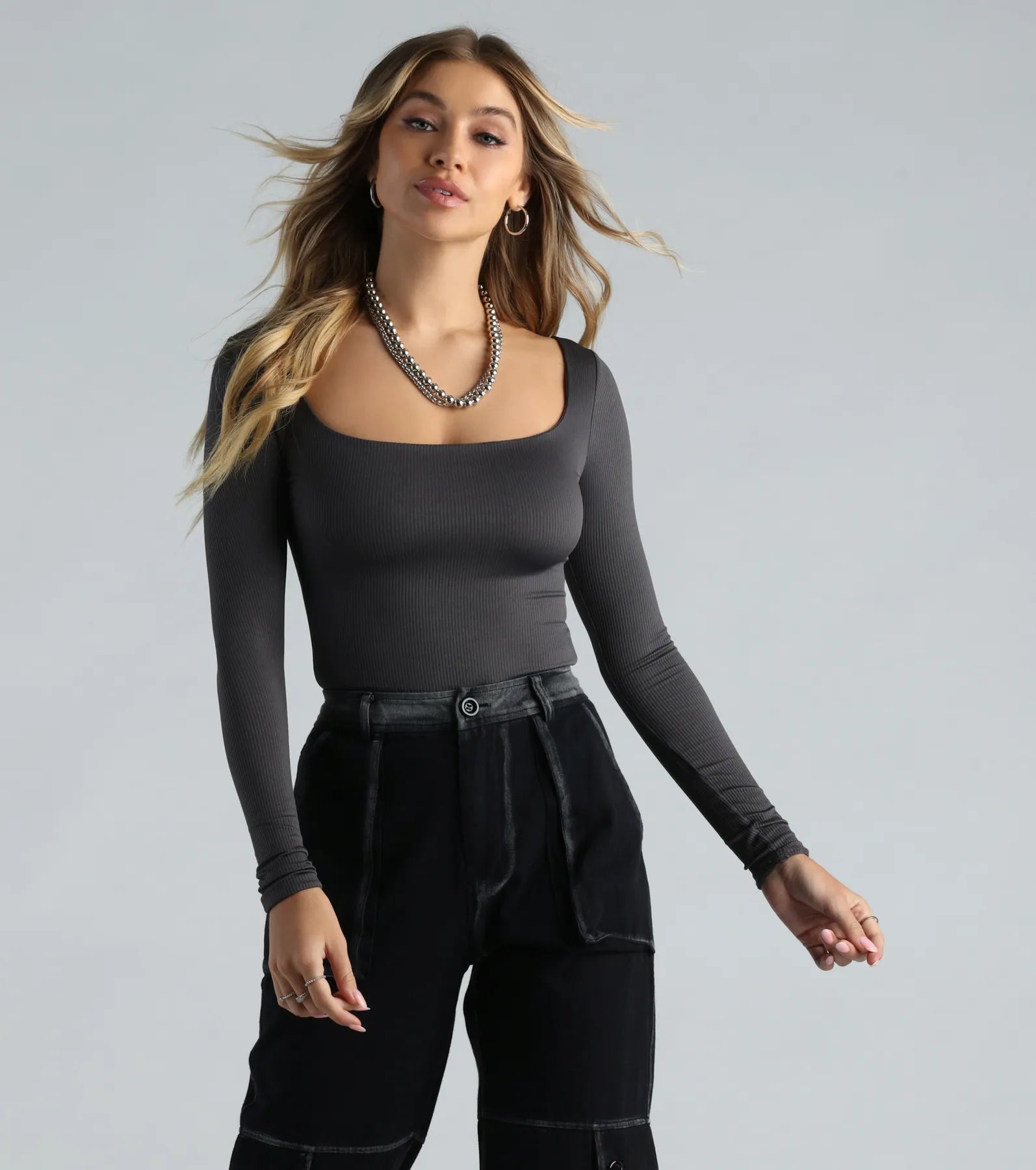 Flawless Vibes Smooth Knit Long Sleeve Bodysuit - Image 11