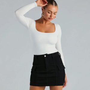 Flawless Vibes Smooth Knit Long Sleeve Bodysuit