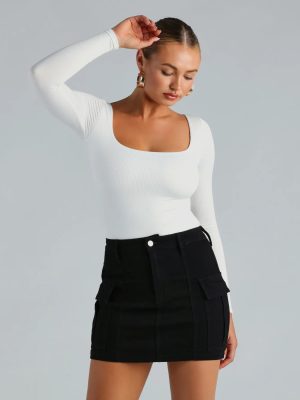 Flawless Vibes Smooth Knit Long Sleeve Bodysuit