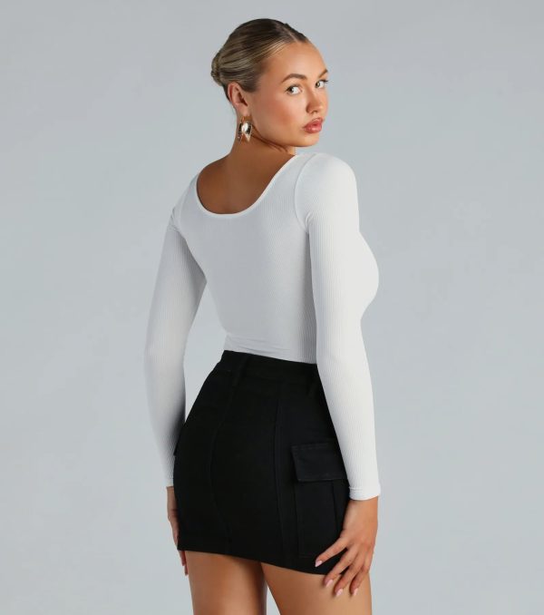Flawless Vibes Smooth Knit Long Sleeve Bodysuit - Image 2