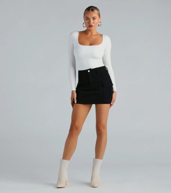Flawless Vibes Smooth Knit Long Sleeve Bodysuit - Image 3