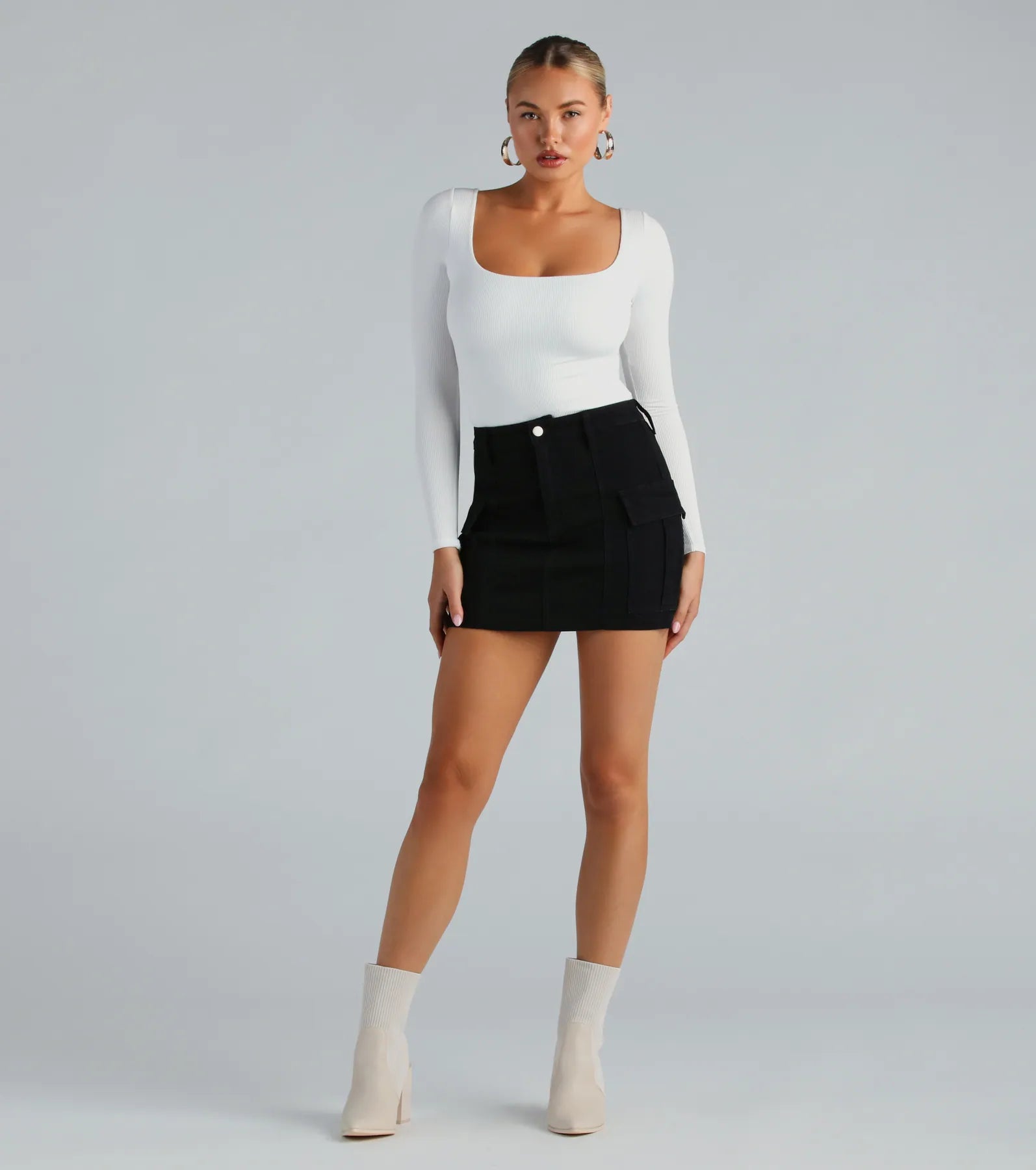 Flawless Vibes Smooth Knit Long Sleeve Bodysuit - Image 3