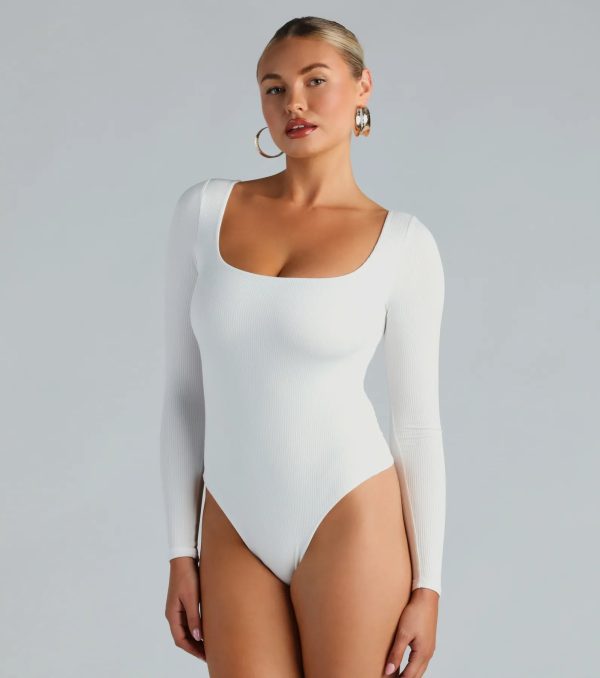 Flawless Vibes Smooth Knit Long Sleeve Bodysuit - Image 5