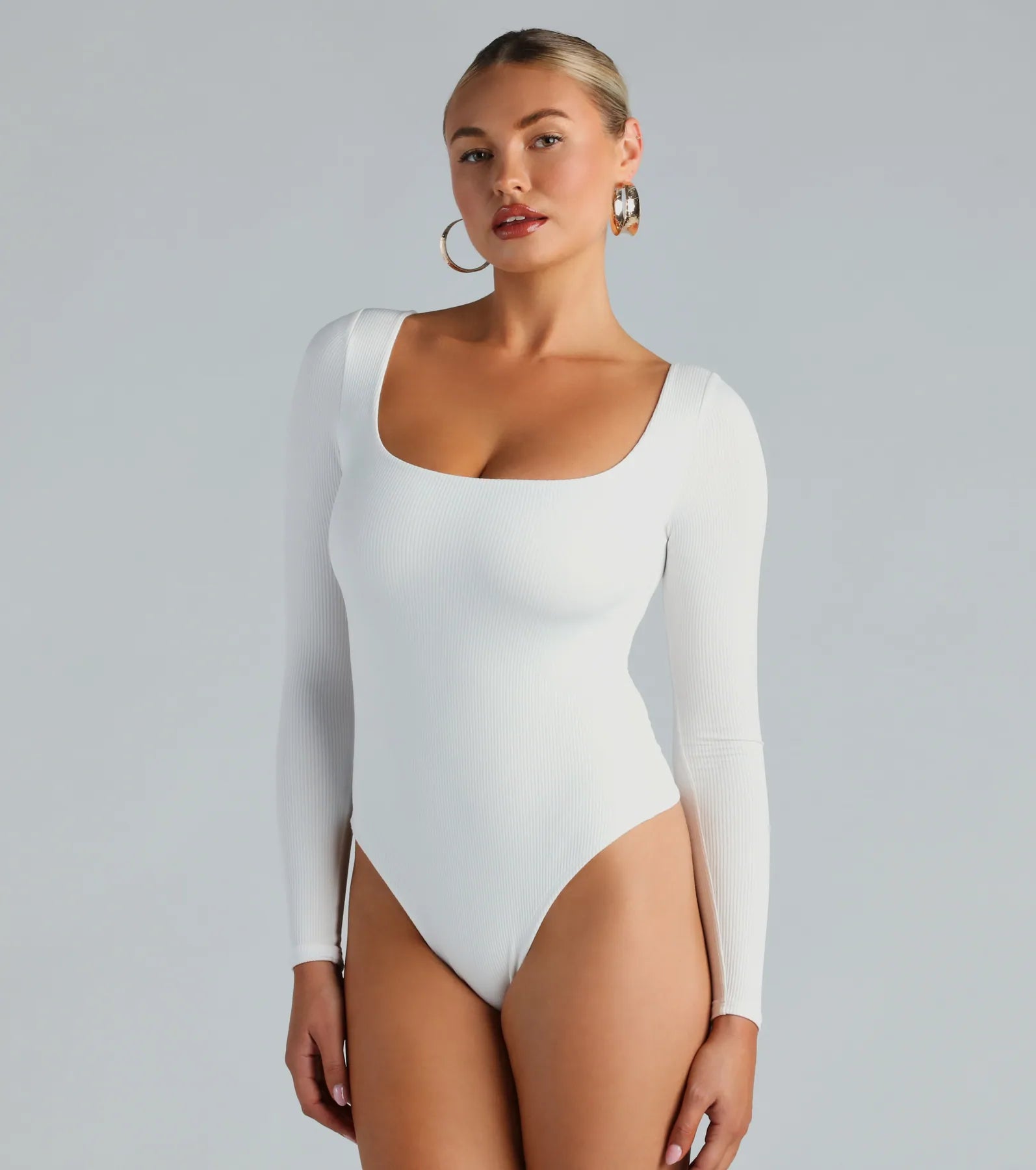Flawless Vibes Smooth Knit Long Sleeve Bodysuit - Image 5