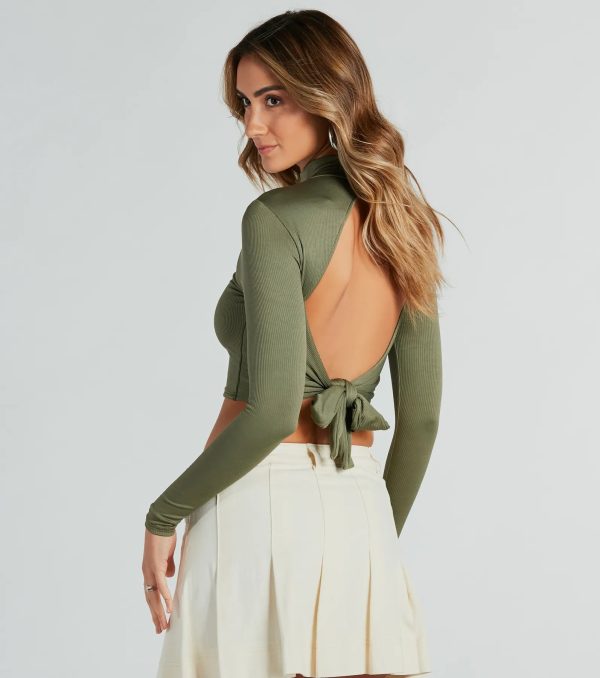 Let's Keep It Cute Open Back Crop Top - Image 2