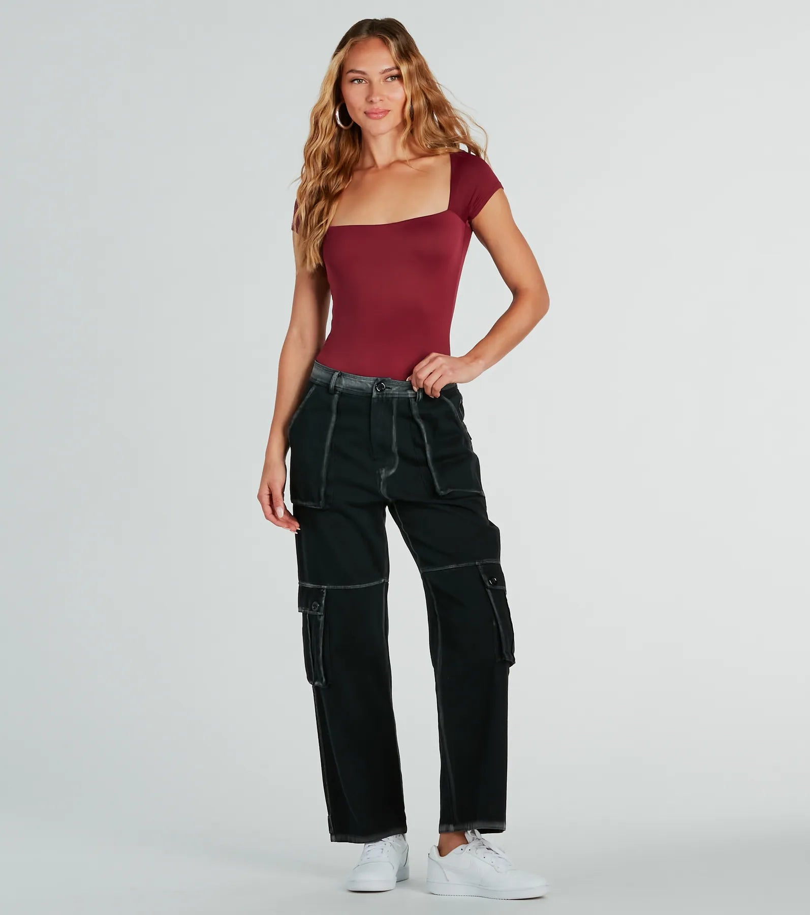 Smooth Silhouette Short Sleeve Bodysuit - Image 4