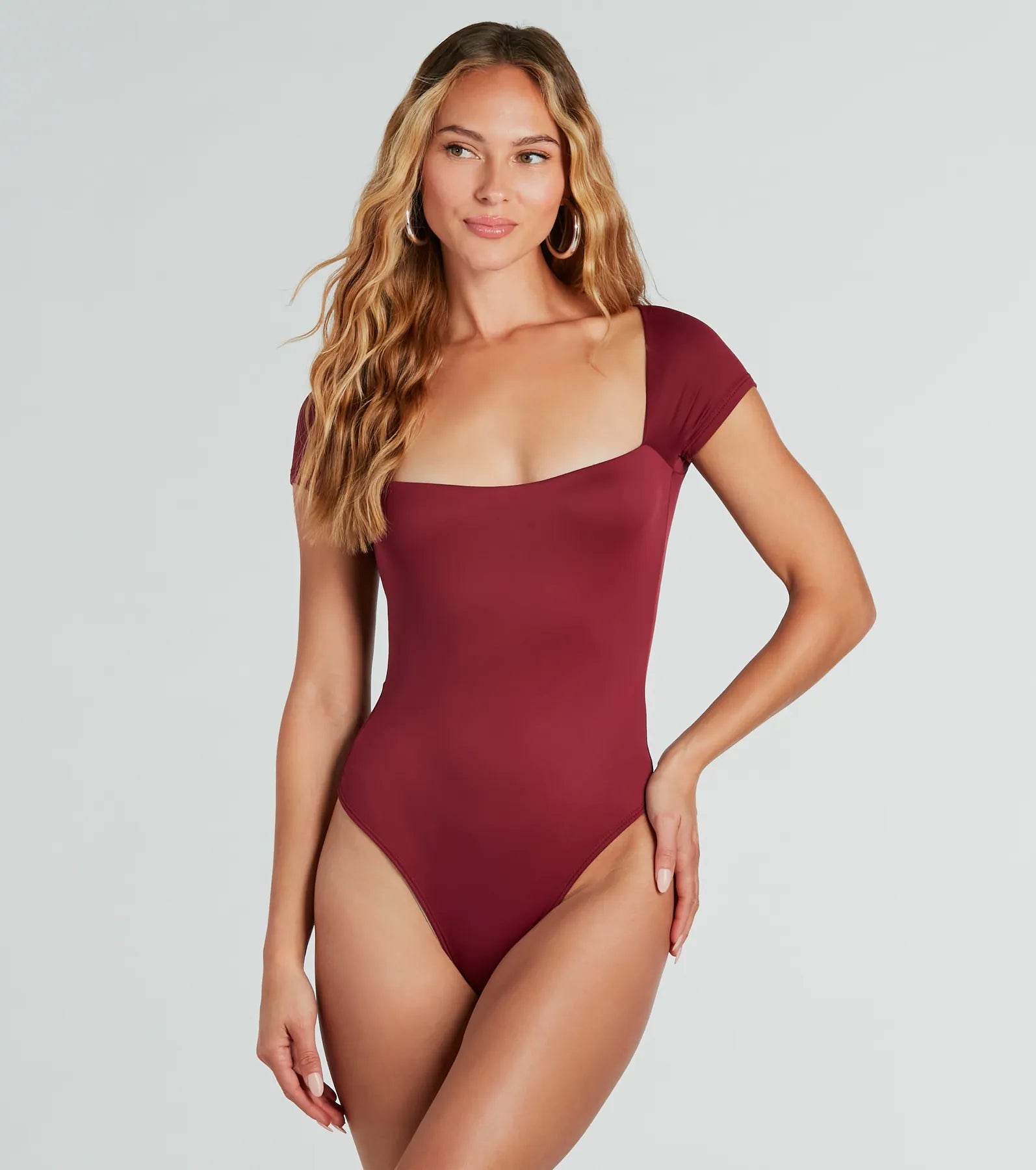 Smooth Silhouette Short Sleeve Bodysuit - Image 5