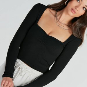 Signature Stunner Long Sleeve Rib Knit Top