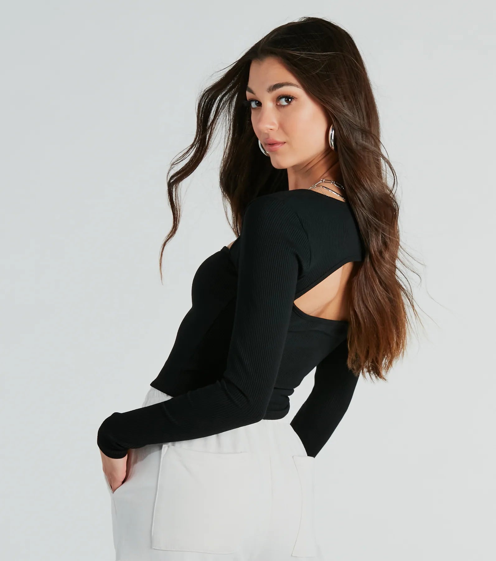 Signature Stunner Long Sleeve Rib Knit Top - Image 2