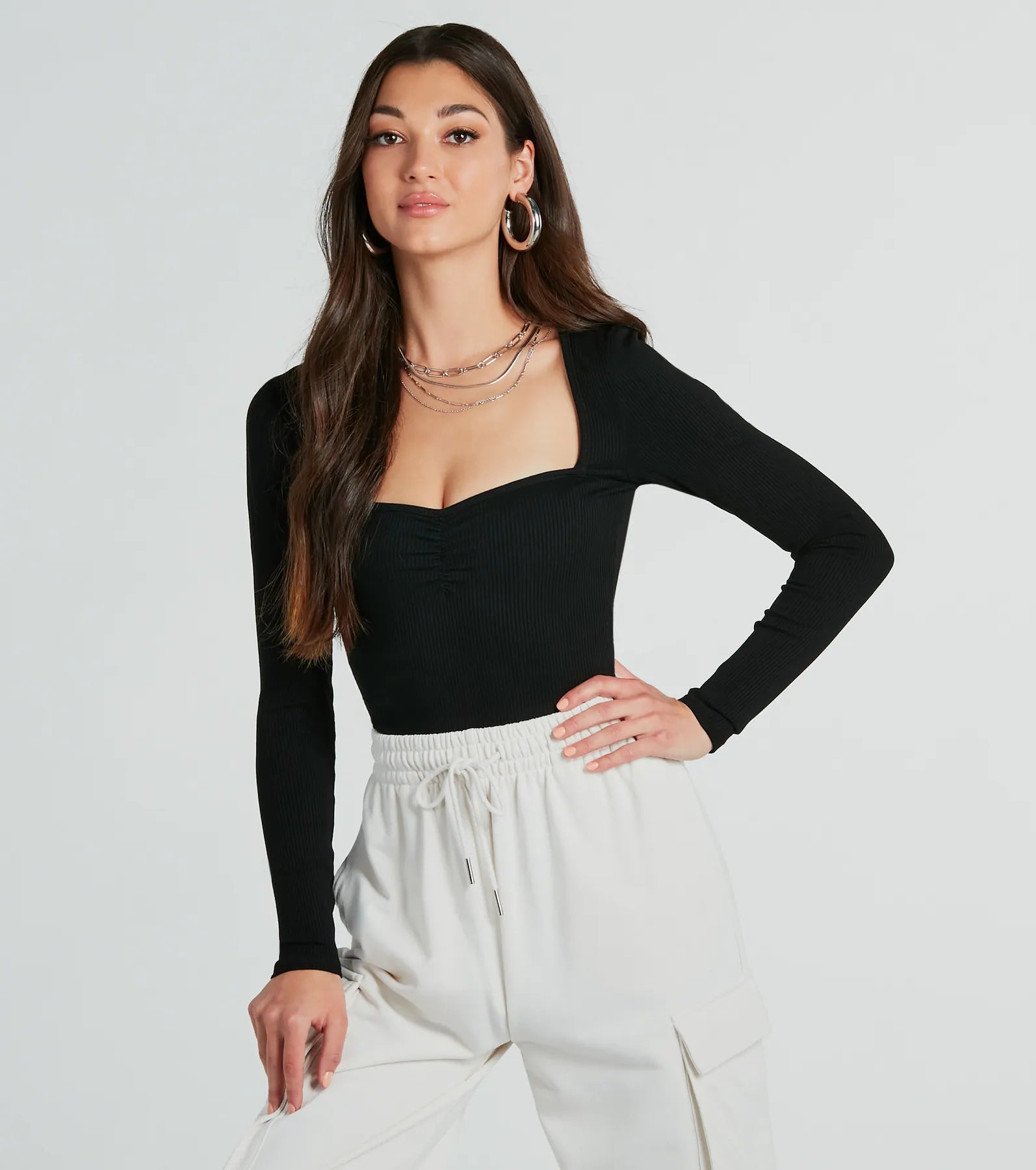 Signature Stunner Long Sleeve Rib Knit Top - Image 3