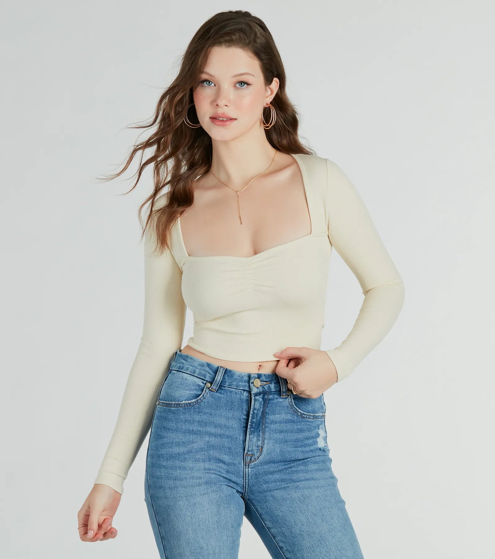 Signature Stunner Long Sleeve Rib Knit Top - Image 10