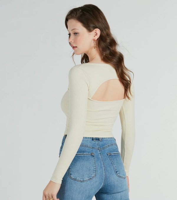 Signature Stunner Long Sleeve Rib Knit Top - Image 11
