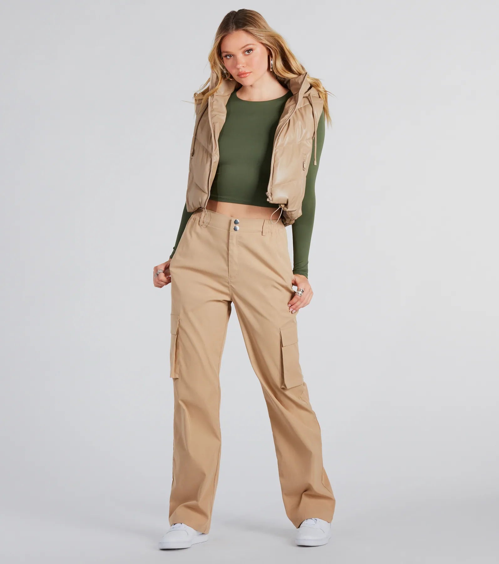 Smooth Silhouette Crew Neck Long Sleeve Top - Image 8