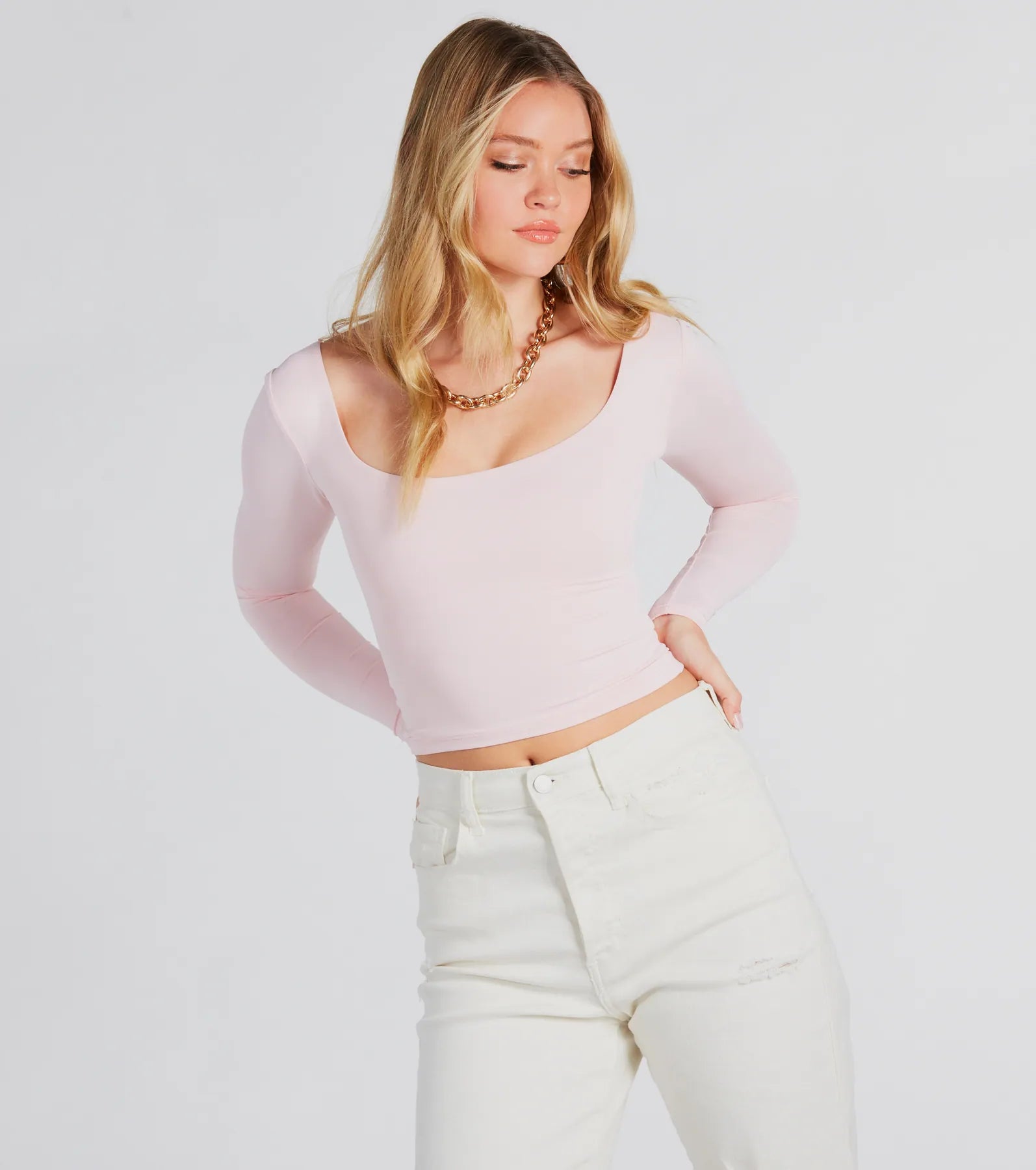 Clean Lines Scoop Neck Seamless Top - Image 17