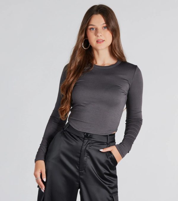 Smooth Classic Long Sleeve Crop Top - Image 5
