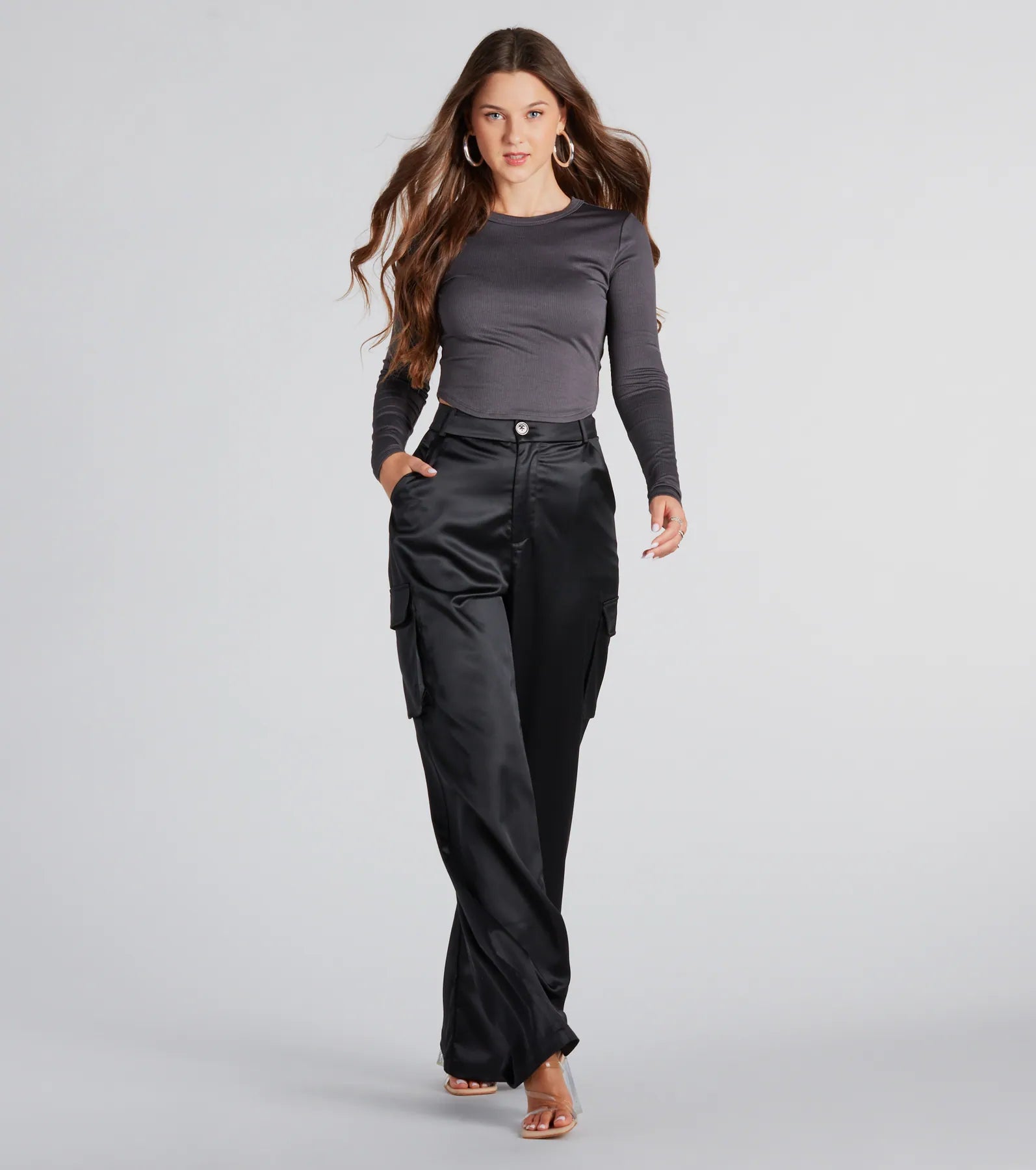 Smooth Classic Long Sleeve Crop Top - Image 8