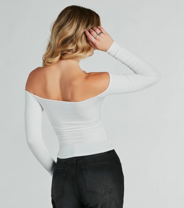 Simply Elevated Off-The-Shoulder Smooth Knit Top - Image 2